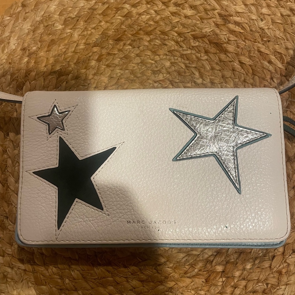 Marc Jacobs White and Black Star Crossbody Bag